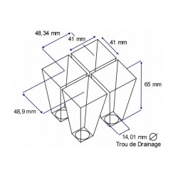Plaque de semis 96 ALV (600x400m) lot de 2