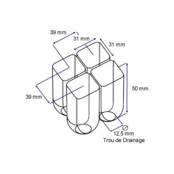 PLAQUE DE SEMIS 150 ALV (600x400mm) lot de 2