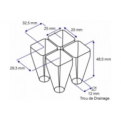 PLAQUE DE SEMIS 240 ALV HAUTE (600x400mm) lot de 2